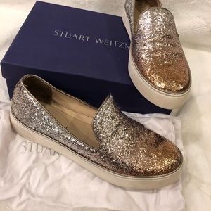 Stuart weitzman  glitter loafers